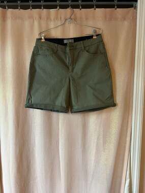 Wit & Wisdom Ab-Solution Green Roll Hem Bermuda Shorts Size 12